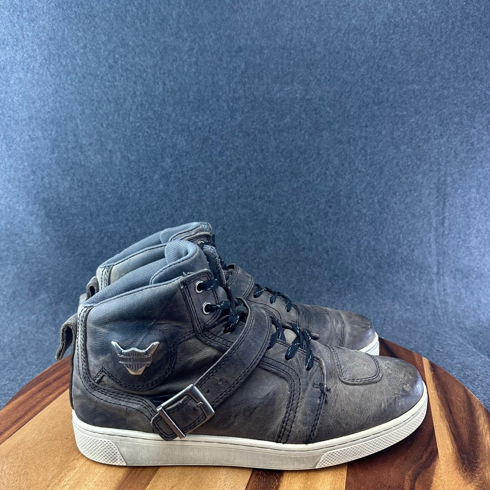 Harley-Davidson Bateman 4"D93727 Mens Gray Wide Leather Motorcycle Boots 9W